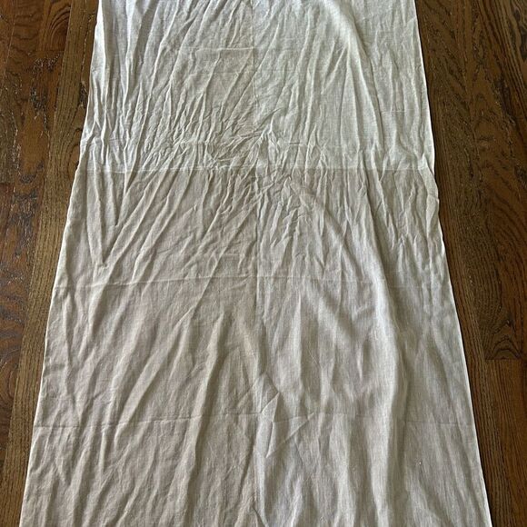 New Gentleman Farmer Scarf Wrap White Tan 100% Cotton Fringe nwt - Picture 10 of 12